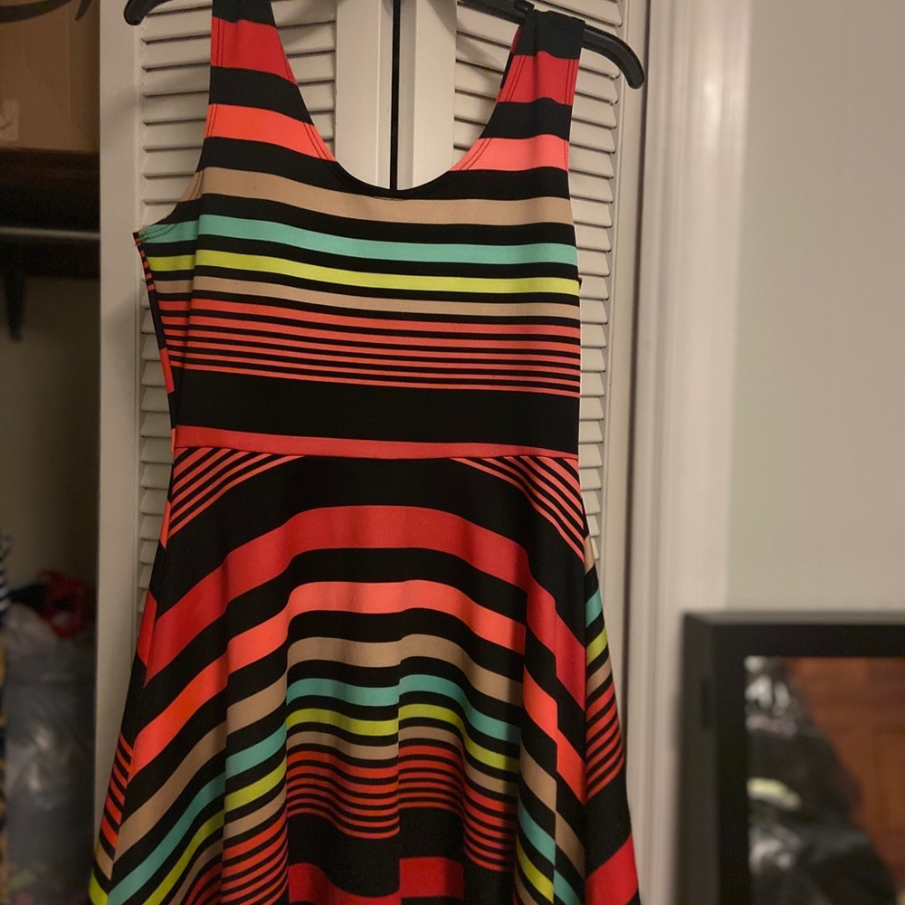 Multicolored striped dress